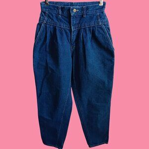 sz 10 PETITE DENIM MOM JEANS 27x28 True Vtg 80s LEE STRAIGHT HIGH WAIST